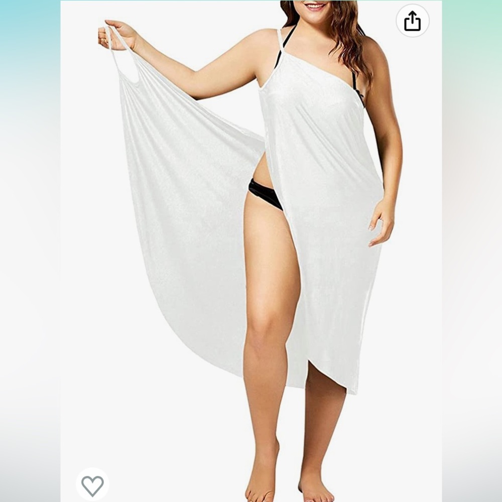 Womens Cover Ups Beach Spaghetti Strap Sarongs Beach Backless Wrap Midi Dresses